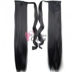 Extensie de par coada cu clema si arici dreapta de 60cm cod MST-2# Brunet Natural